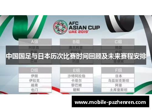 中国国足与日本历次比赛时间回顾及未来赛程安排