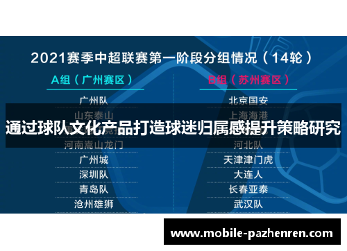 通过球队文化产品打造球迷归属感提升策略研究 通过球队文化产品打造球迷归属感提升策略研究