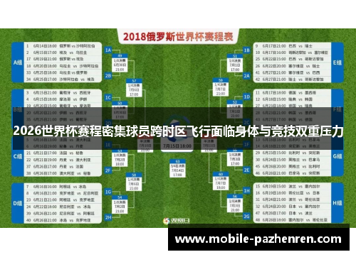 2026世界杯赛程密集球员跨时区飞行面临身体与竞技双重压力 2026世界杯赛程密集球员跨时区飞行面临身体与竞技双重压力